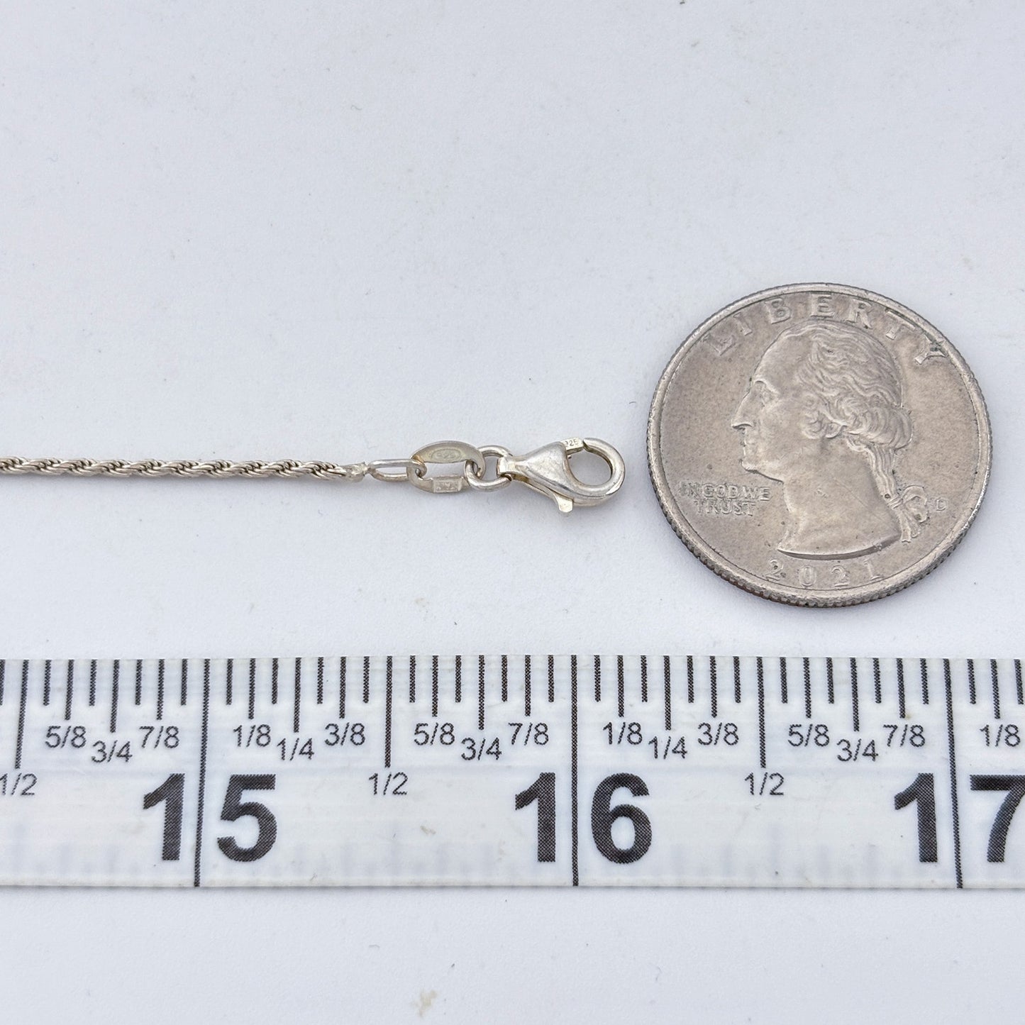 Vintage Sterling Silver 925 Bead Lariat Necklace 16"