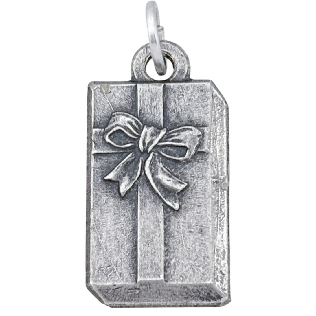 Vintage Sterling Silver 925 Gift Box Present Charm