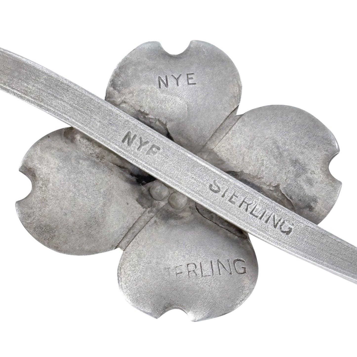 Vintage NYE Sterling Silver 925 Dogwood Flower Brooch