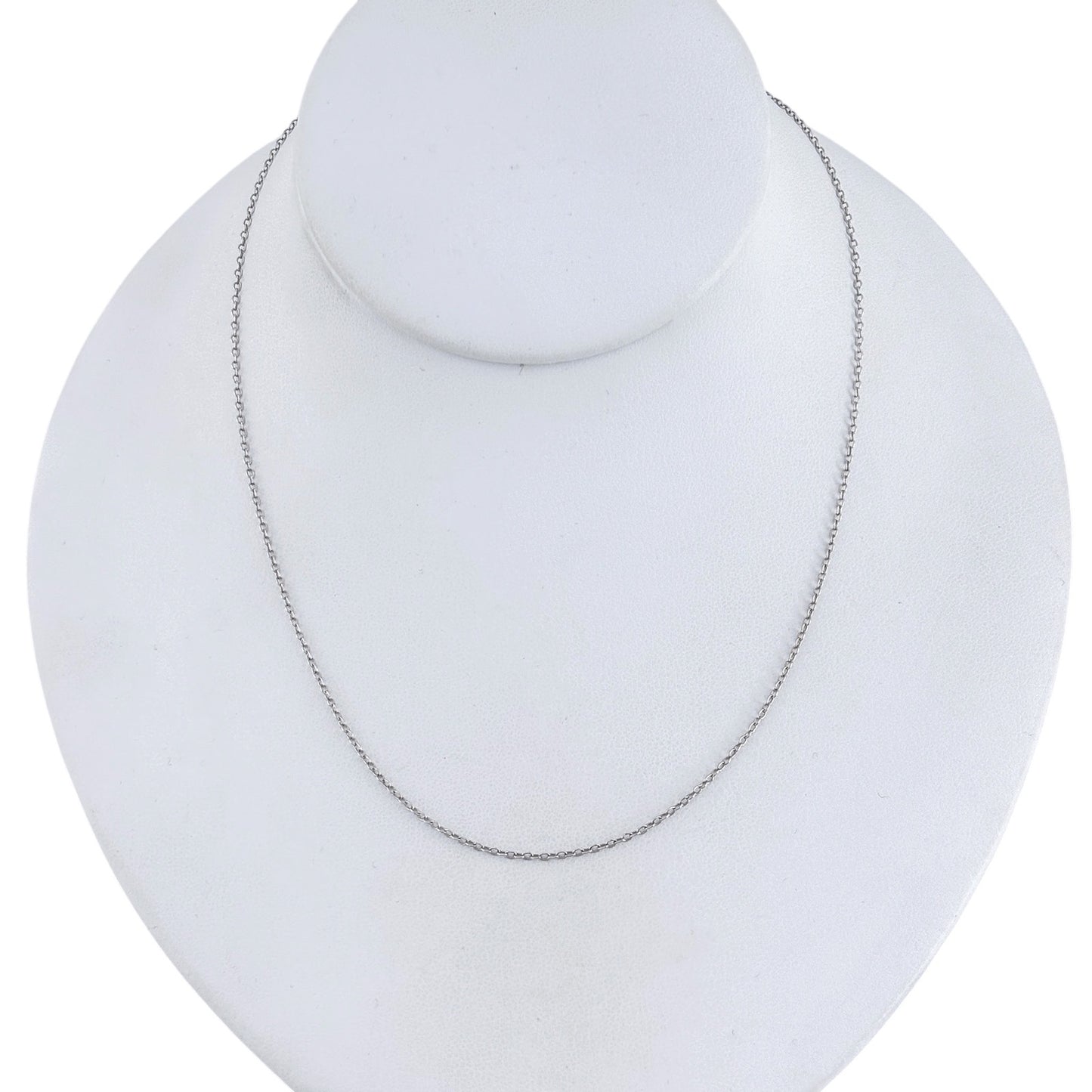Vintage Sterling Silver 925 Cable Link Chain Necklace 17"