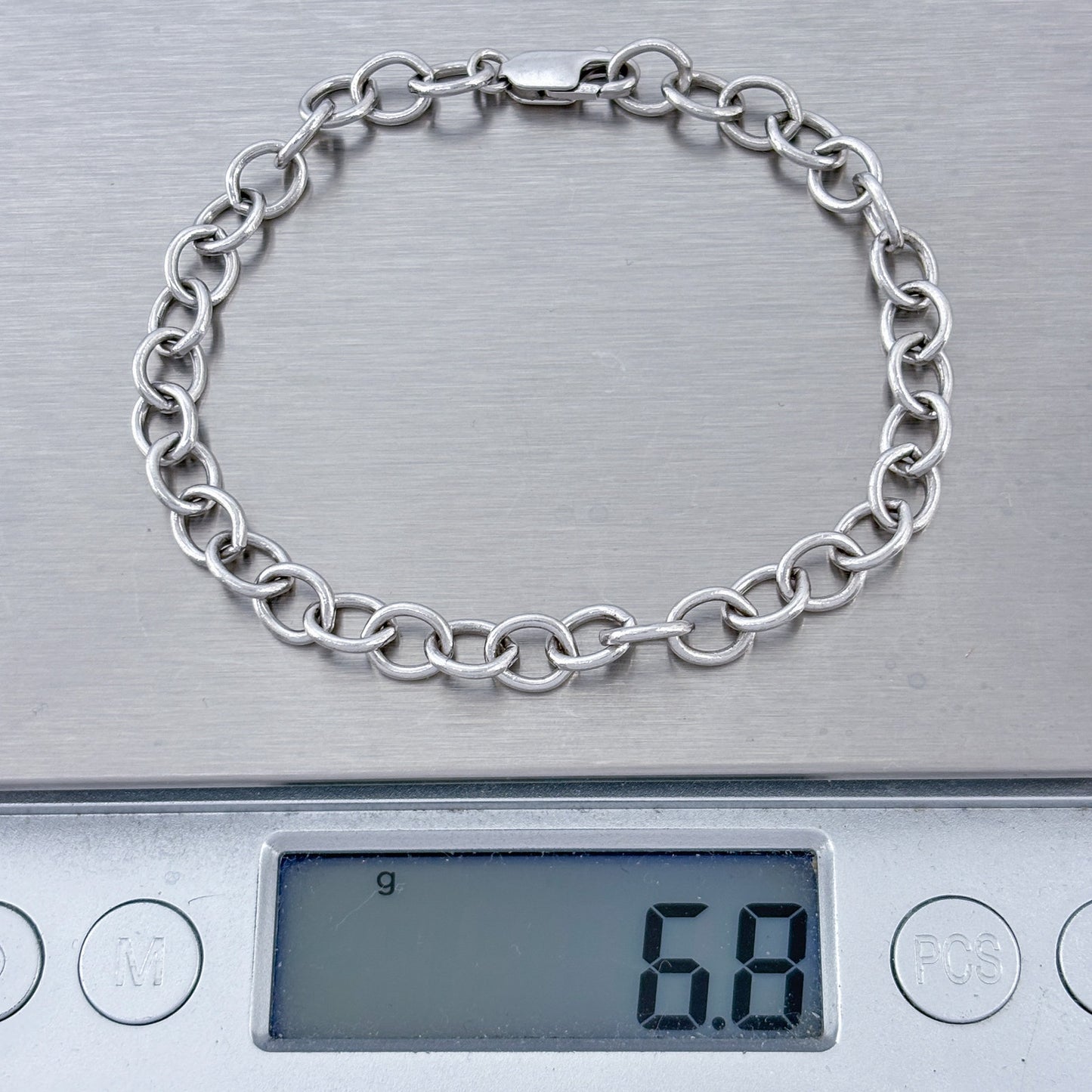Vintage Sterling Silver 925 Charm Bracelet 7"