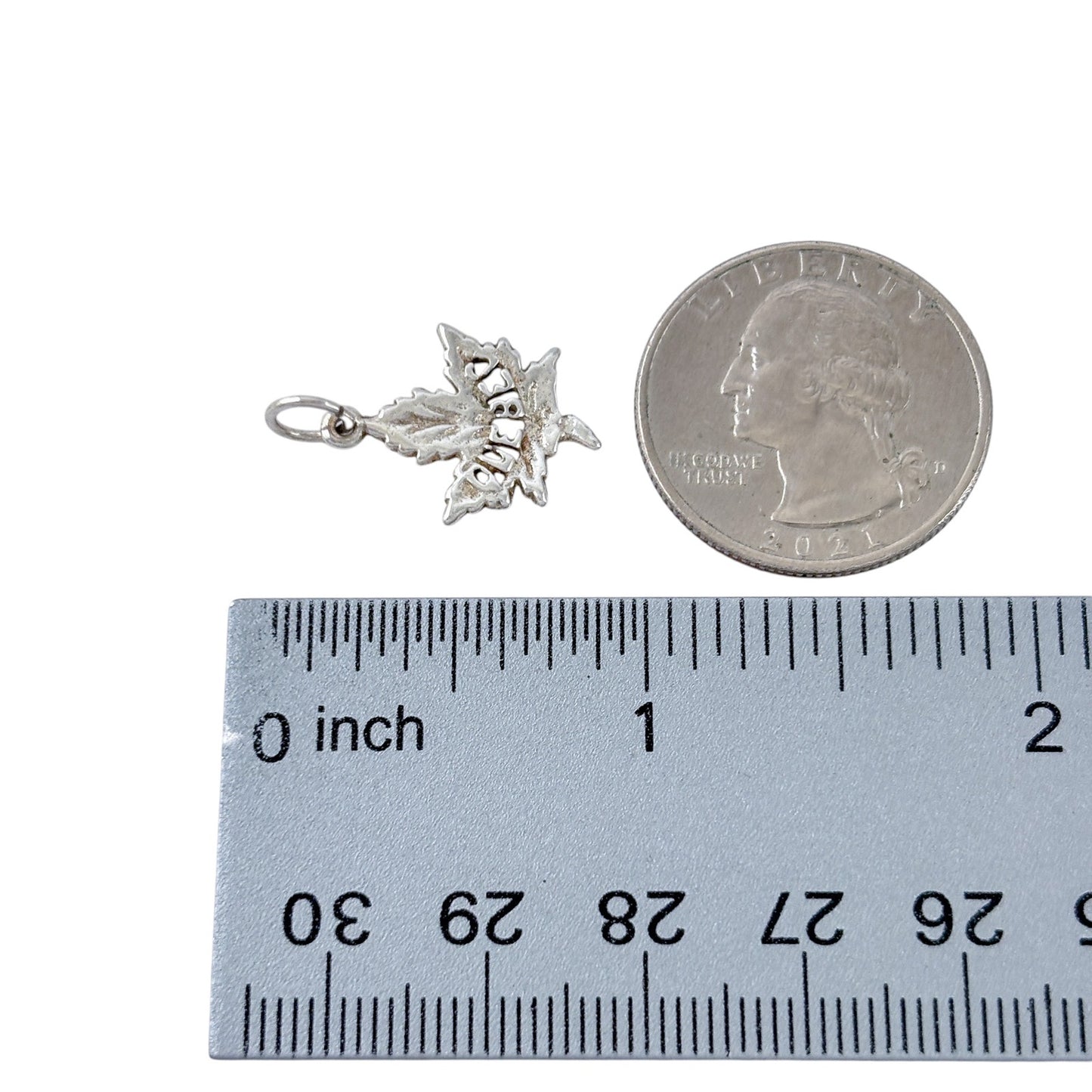 Vintage Sterling Silver 925 Quebec Maple Leaf Charm
