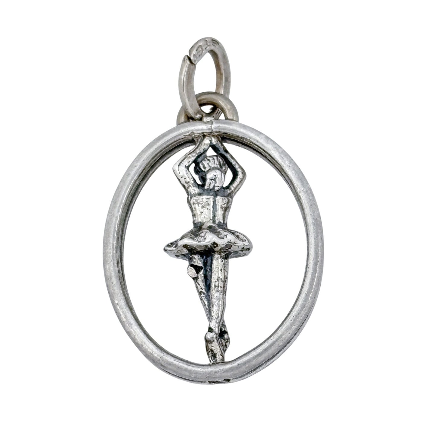 Vintage Sterling Silver 925 Ballerina Spinning Ballet Charm