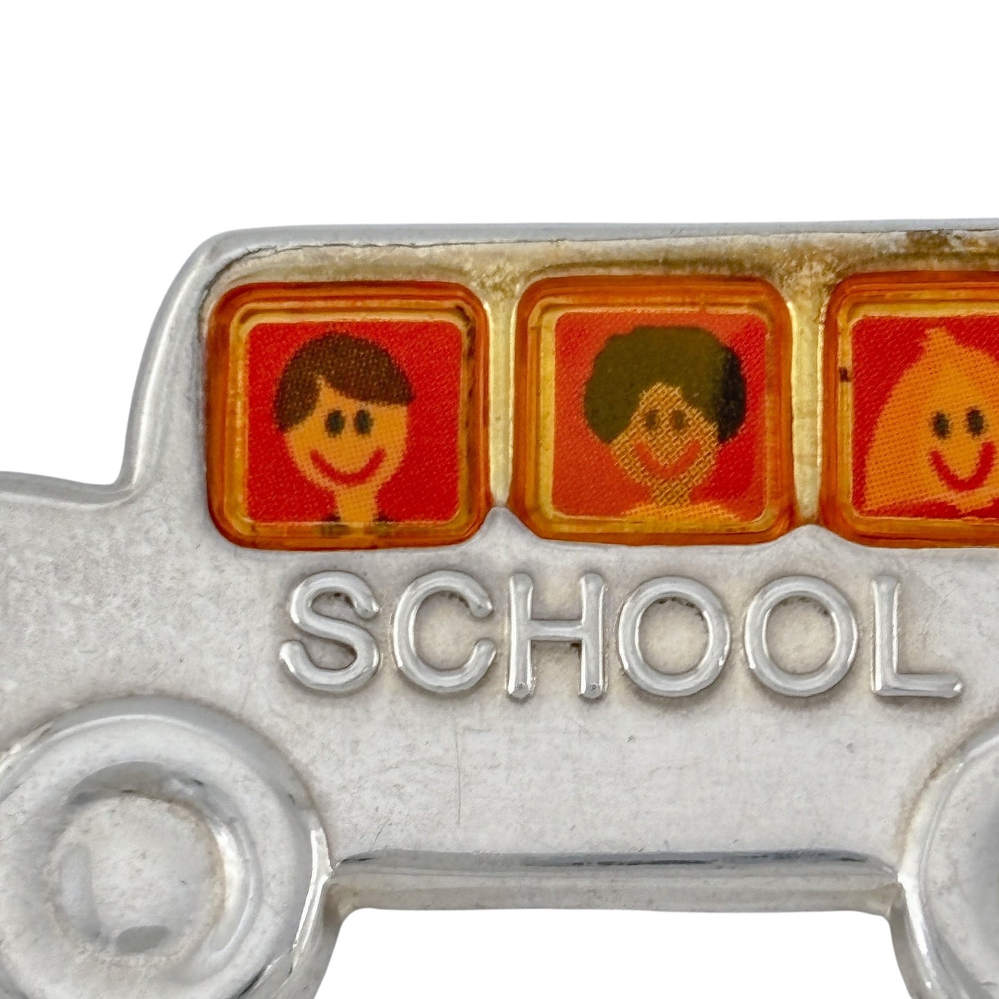 Vintage EFS Mexican Sterling Silver 925 School Bus Brooch