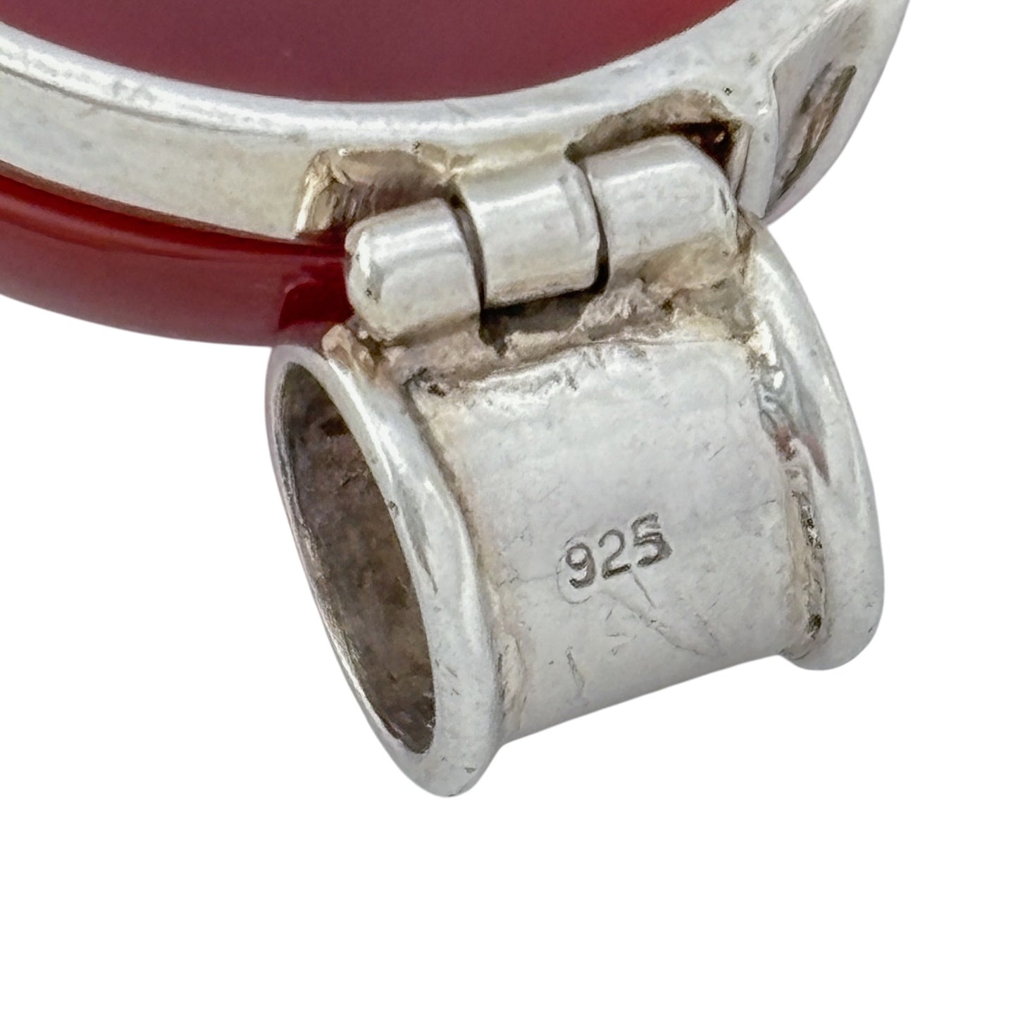 Vintage Sterling Silver 925 Carnelian Pendant