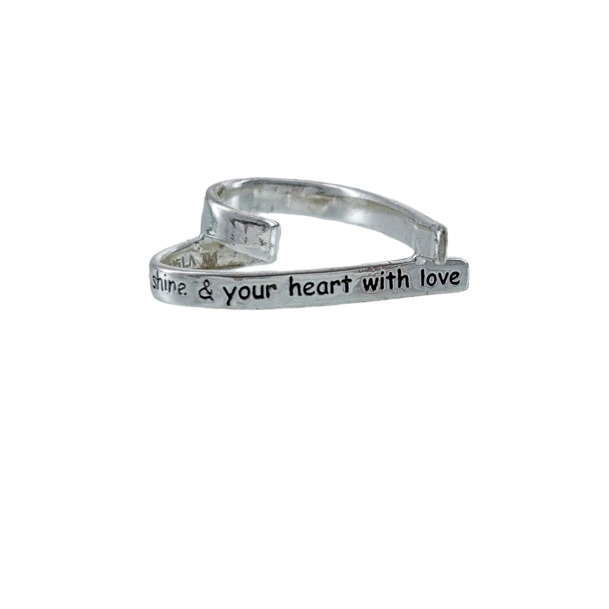 Vintage Sterling Silver 925 Twisted Heart Friend Quote Pendant