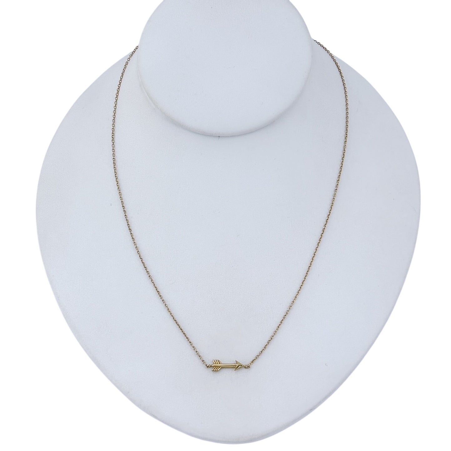 Vintage Gold-Tone Sterling Silver 925 Arrow Pendant Necklace 16"-18"