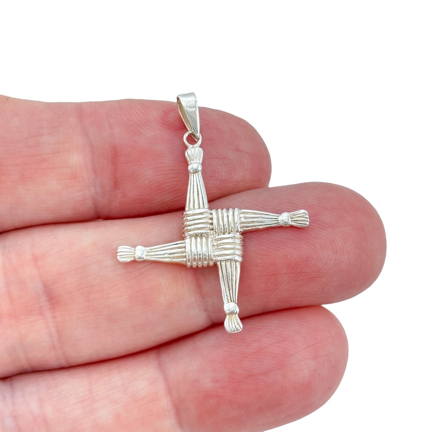 Vintage Sterling Silver 925 Saint Brigid's Cross Pendant