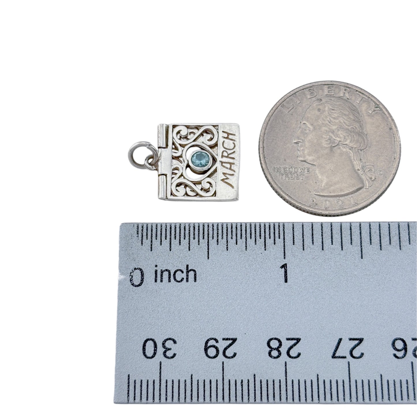 Vintage Sterling Silver 925 March “You Are Lovable” Charm