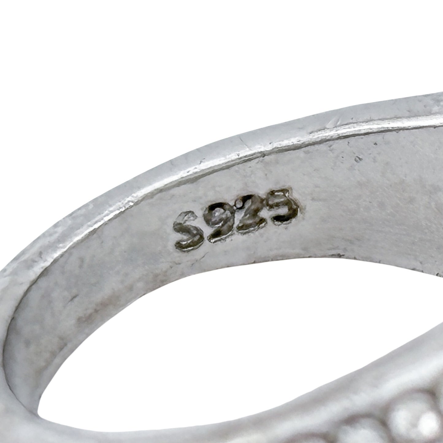 Vintage Sterling Silver 925 Cubic Zirconia Infinity Ring Size 4