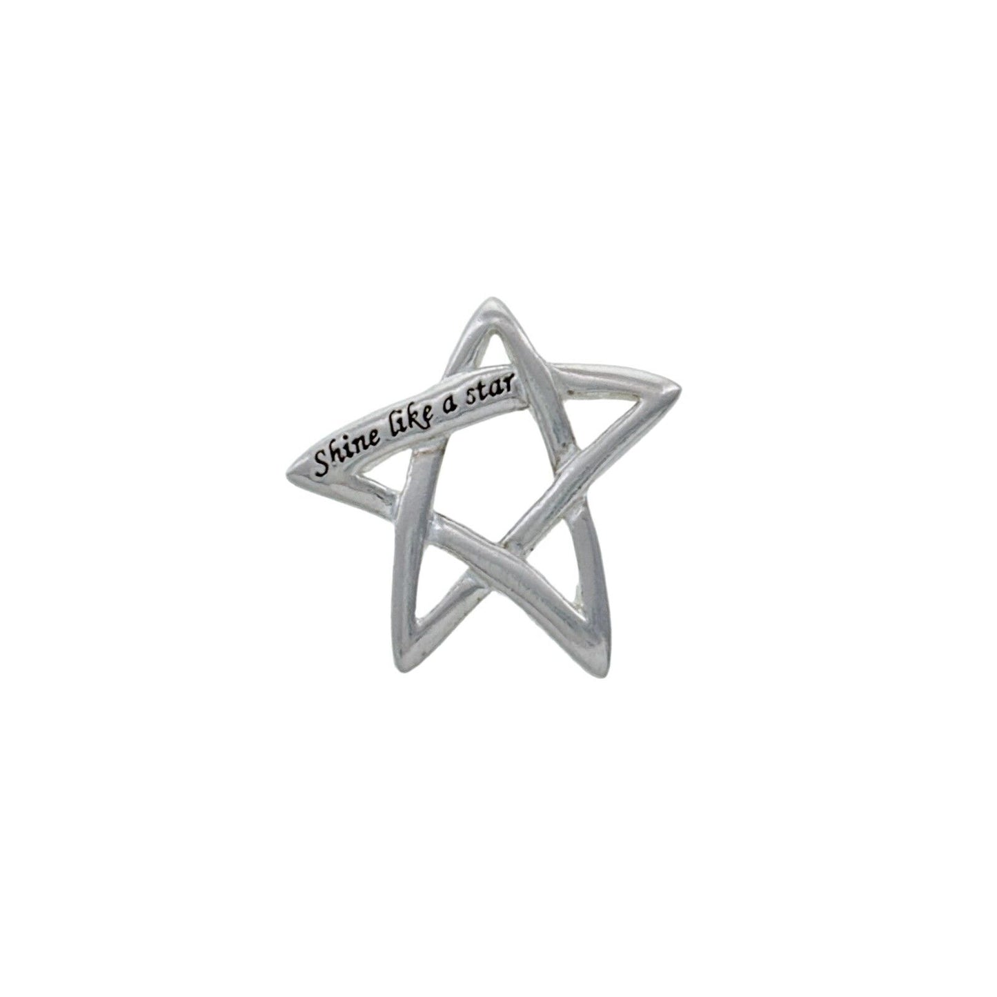 Vintage Sterling Silver 925 "Shine Like a Star" Pendant