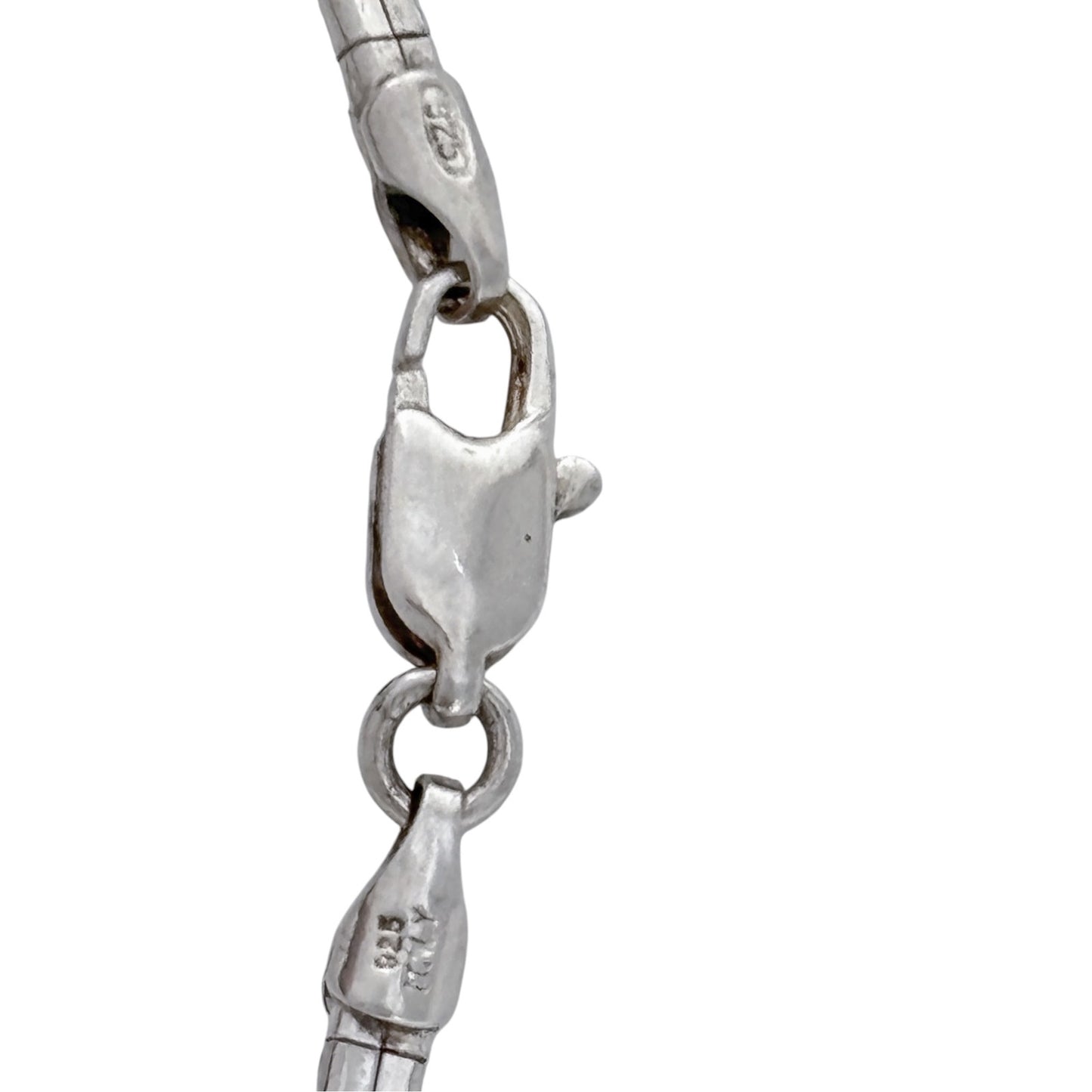 Vintage Sterling Silver 925 Omega Chain Necklace 18"