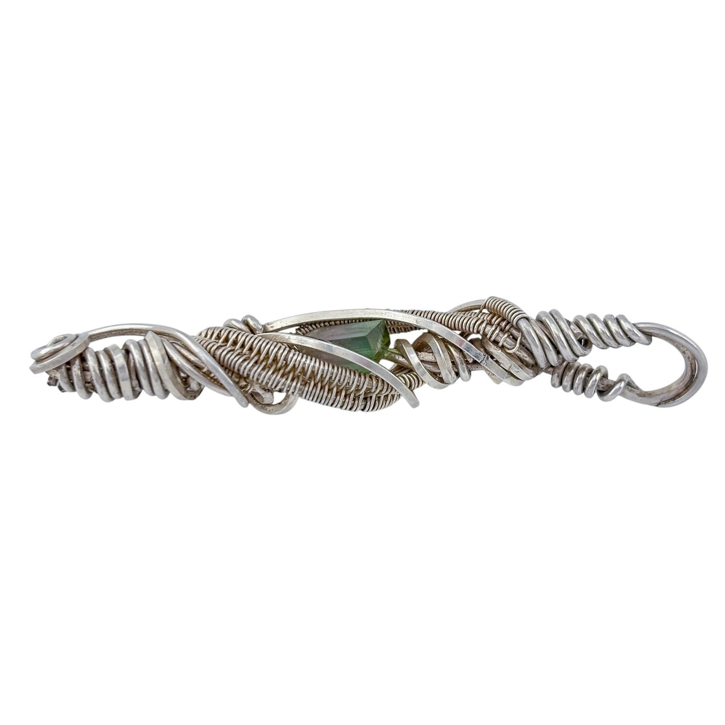 Vintage Sterling Silver 925 Watermelon Tourmaline Pendant