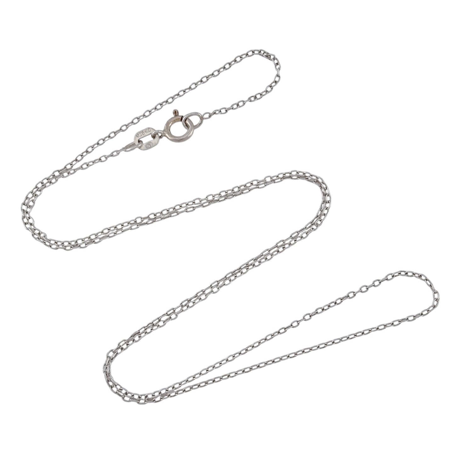Vintage Sterling Silver 925 Cable Link Chain Necklace 17"