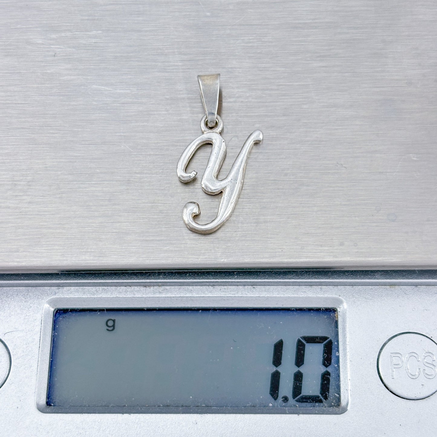 Vintage Mexican Sterling Silver 925 Letter Y Pendant