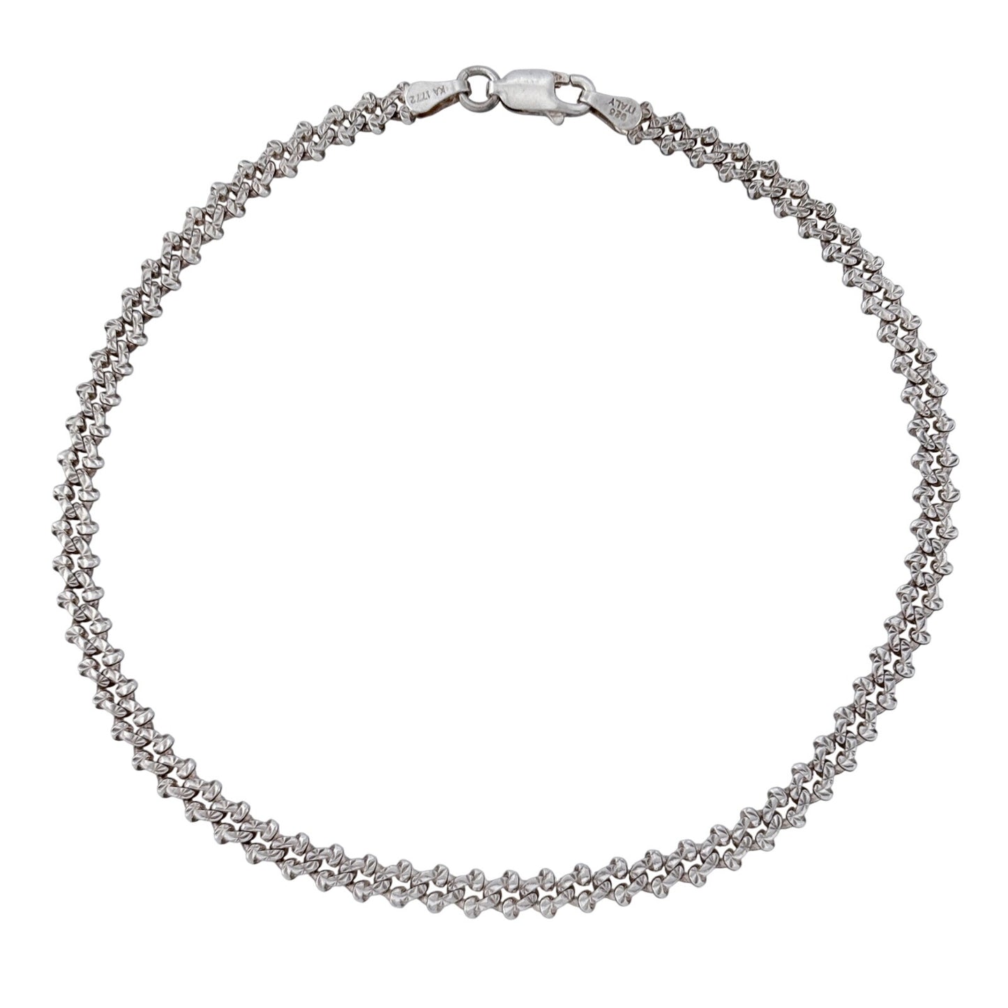 Vintage Sterling Silver 925 Italian Chain Anklet 9.5"