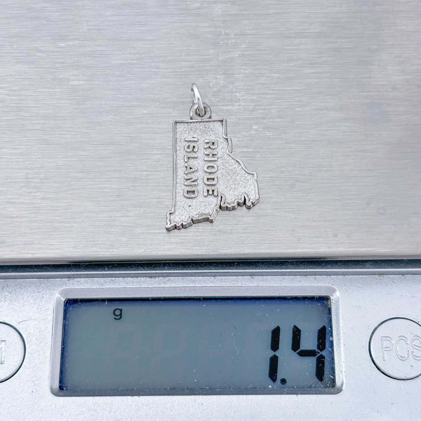 Vintage Sterling Silver 925 Rhode Island State Pendant
