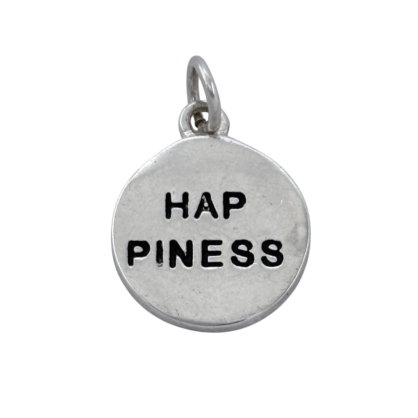 Vintage Sterling Silver 925 Chinese Character Happiness Pendant