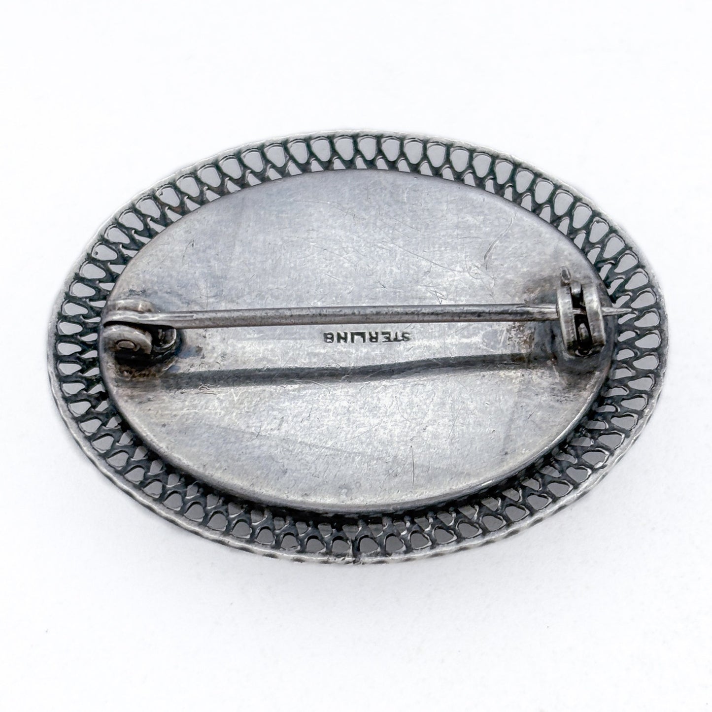 Vintage Thomas L. Mott Sterling Silver 925 Tropical Island Brooch
