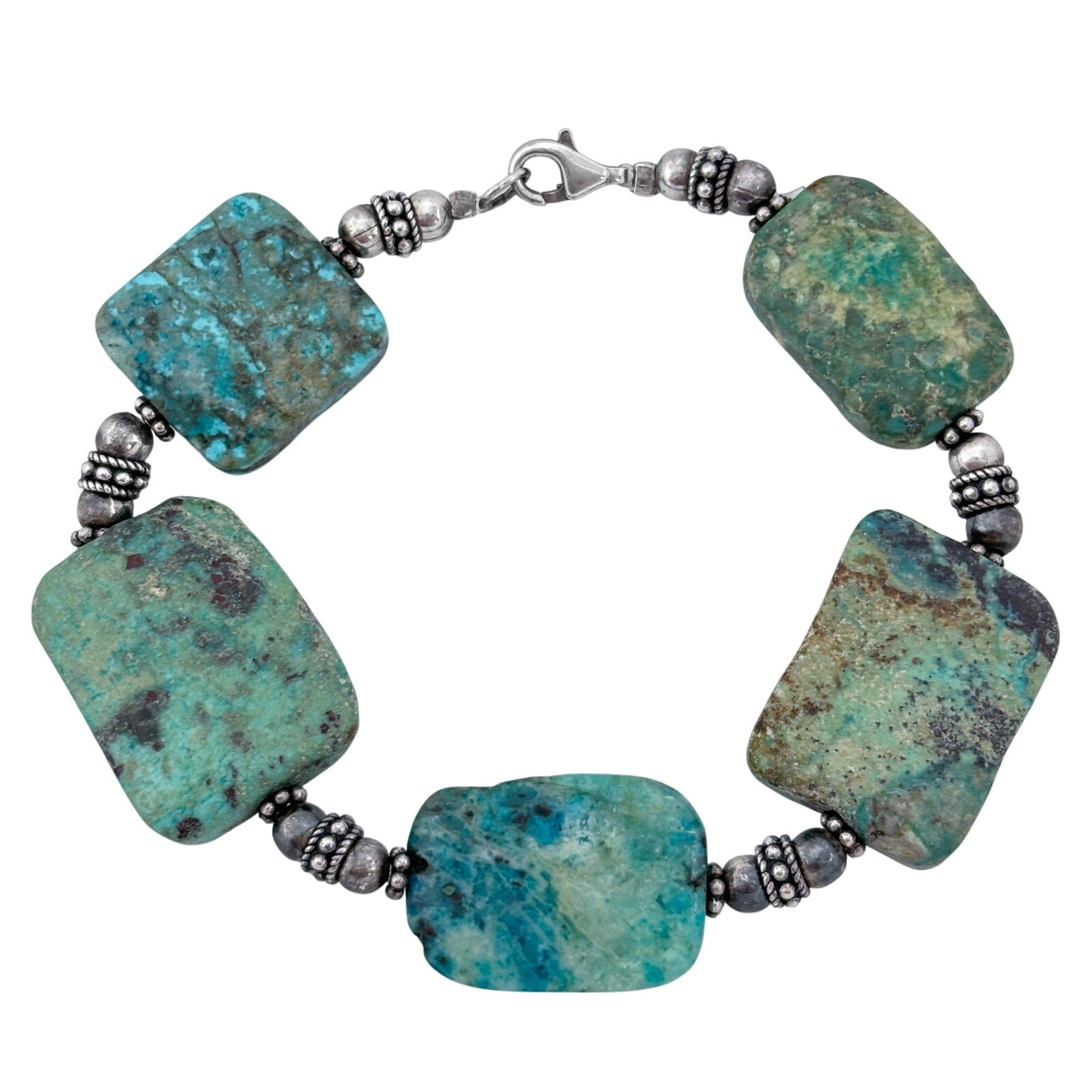 Vintage Sterling Silver 925 Turquoise Bracelet 7"