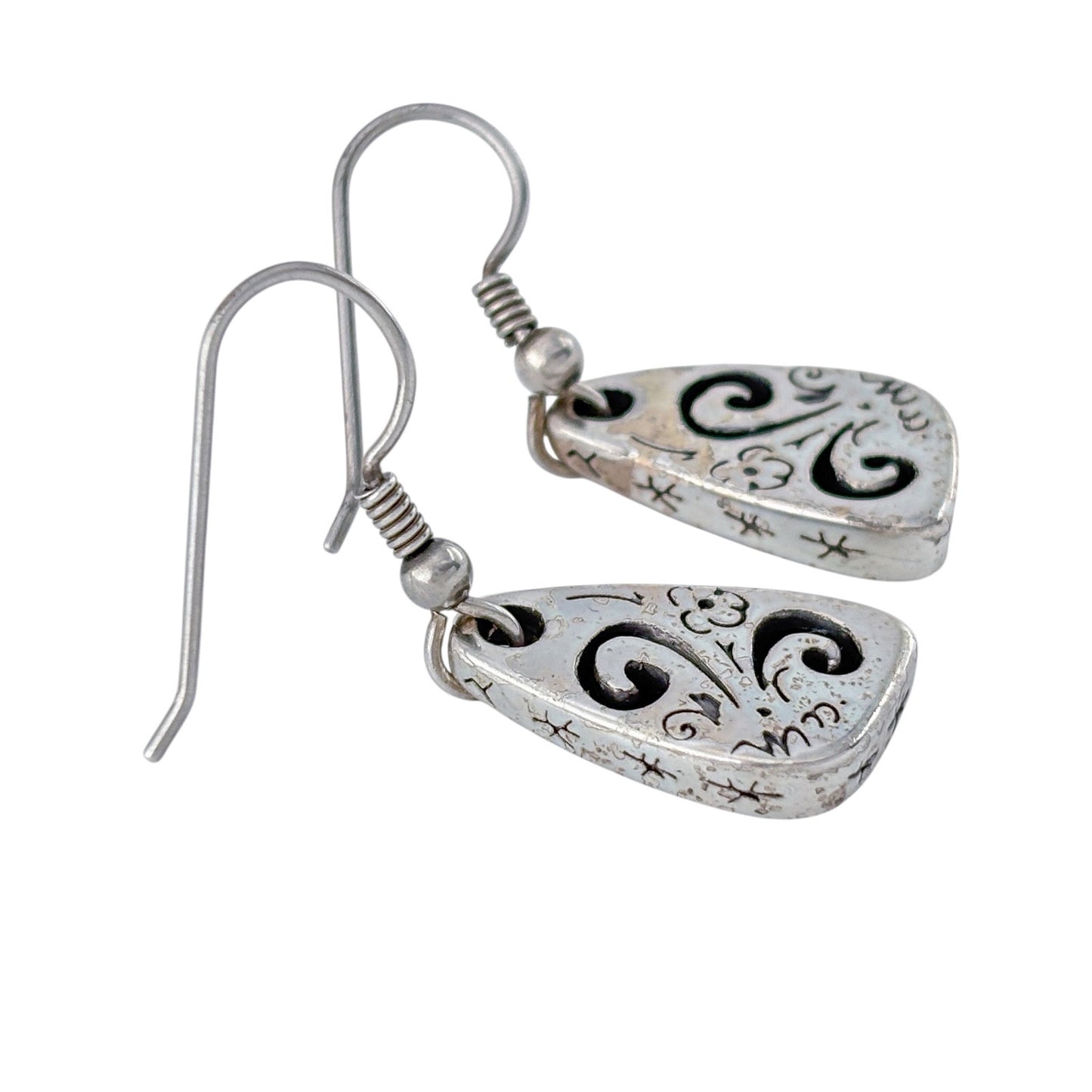 Vintage Silver-Plated Brighton Dangle Earrings
