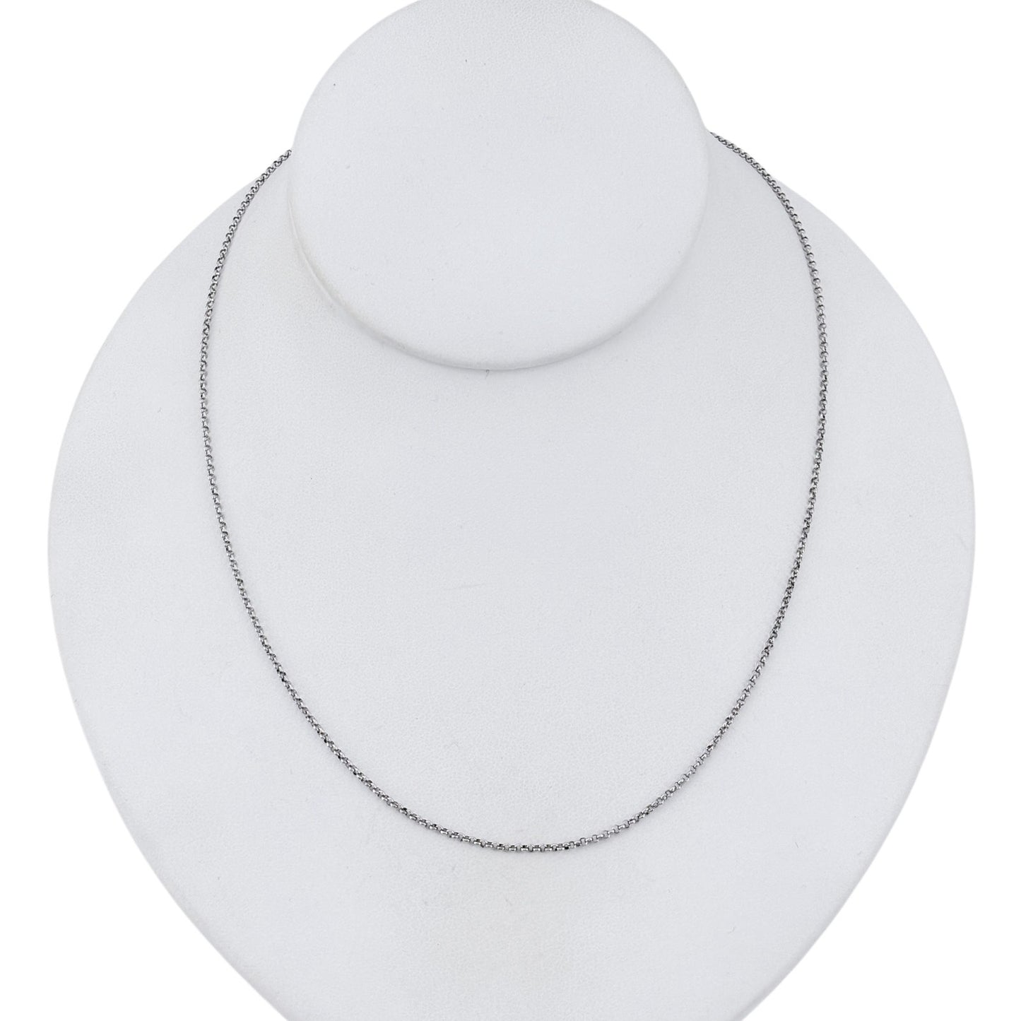 Vintage Sterling Silver 925 Rolo Link Chain Necklace 16"-18"