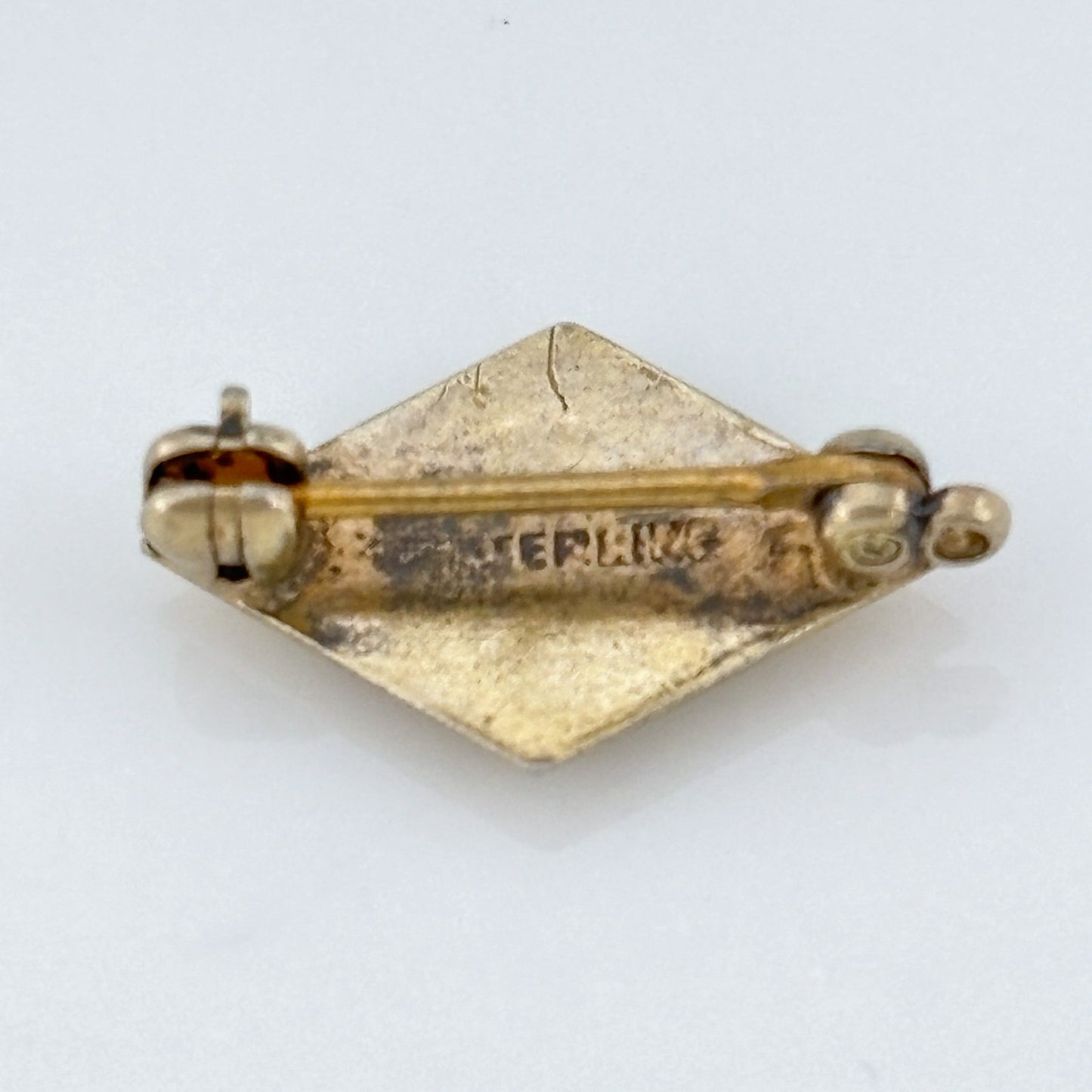 Vintage Sterling Silver 925 USN Enamel Brooch
