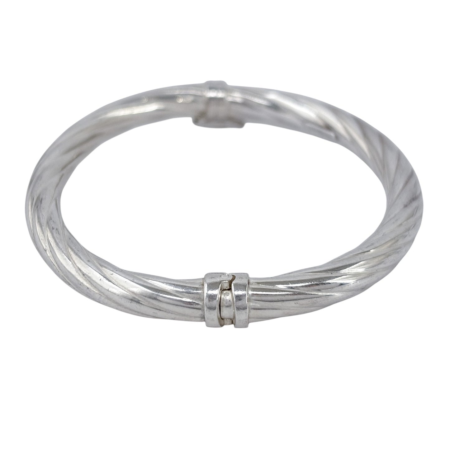 Estate Dyadema Sterling Silver 925 Twisted Bangle Bracelet 7"