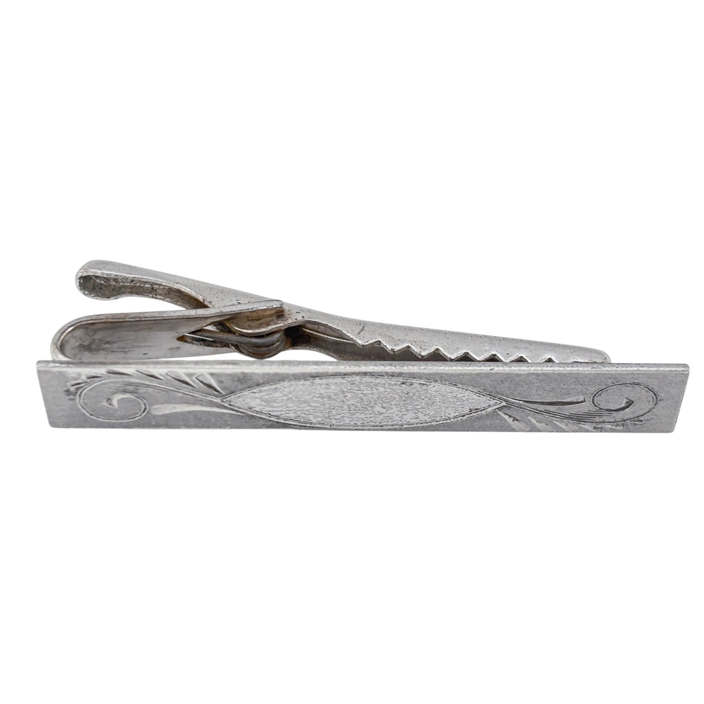 Vintage Silver-Plated Kreisher Tie Clip
