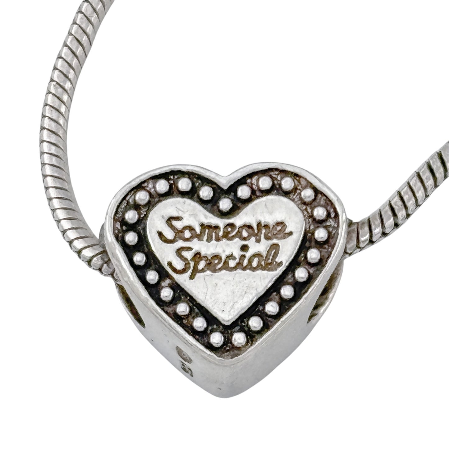 Vintage Sterling Silver 925 “Someone Special” Heart Necklace 16"