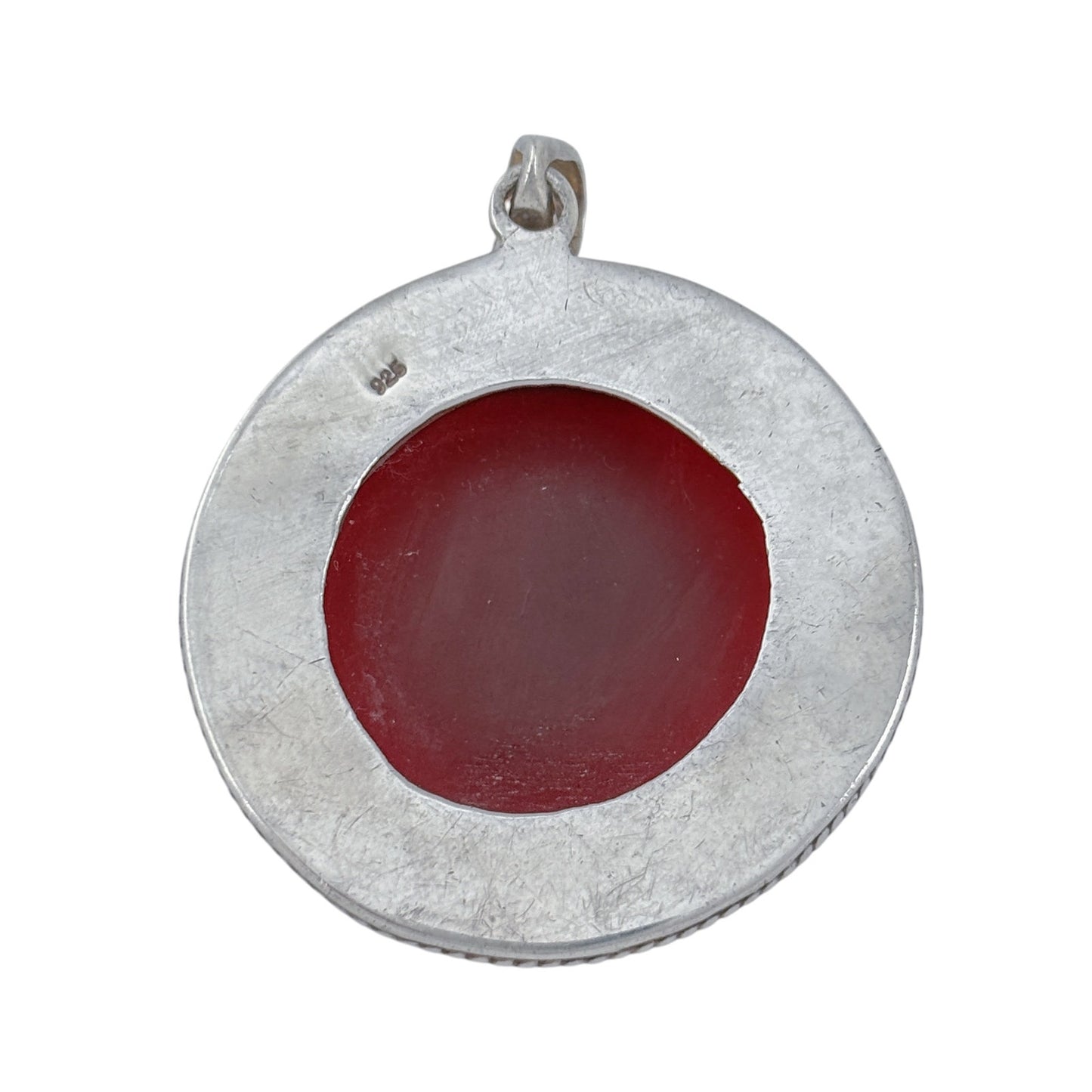 Vintage Sterling Silver 925 Carnelian Pendant