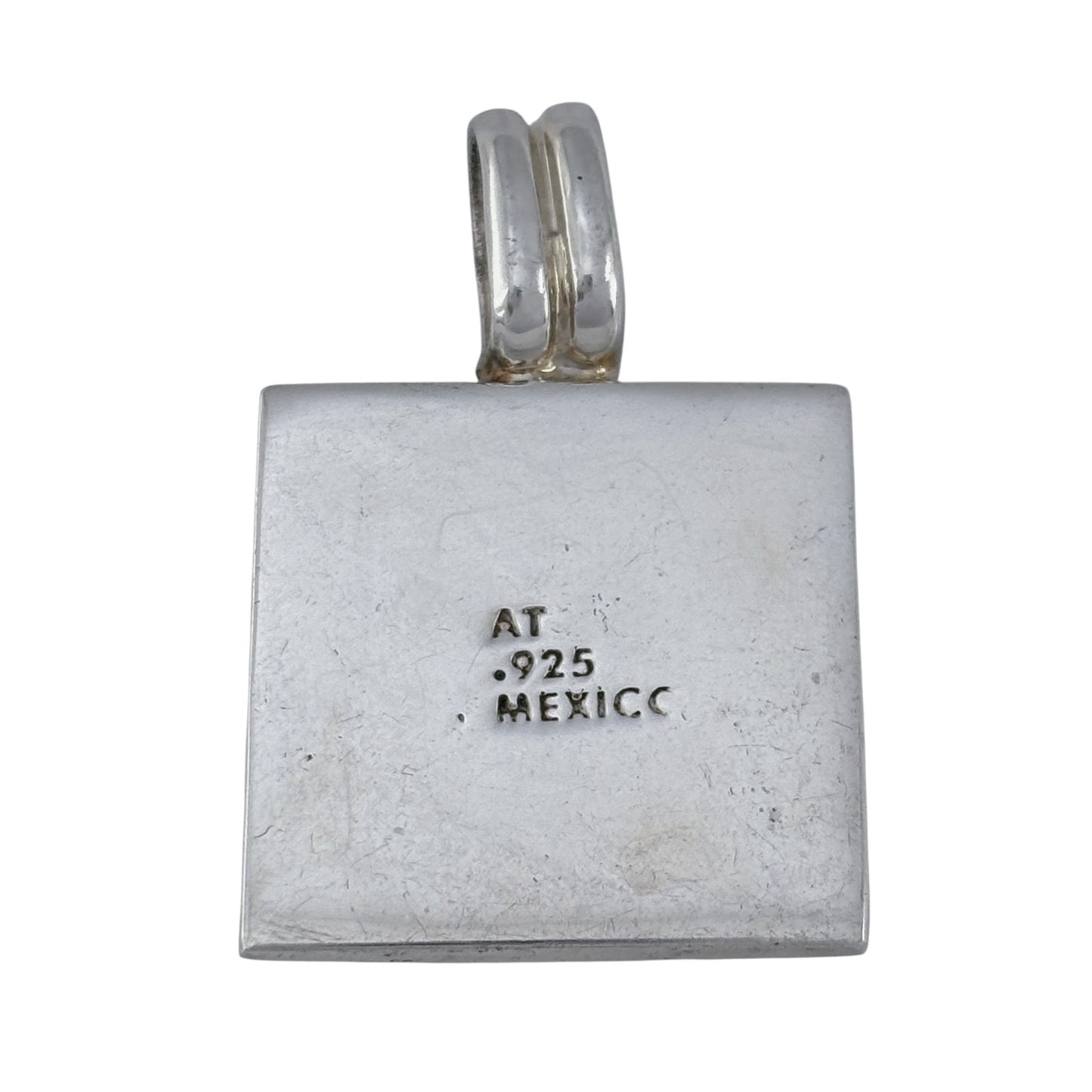 Vintage Mexican Sterling Silver 925 Red Jasper Pendant