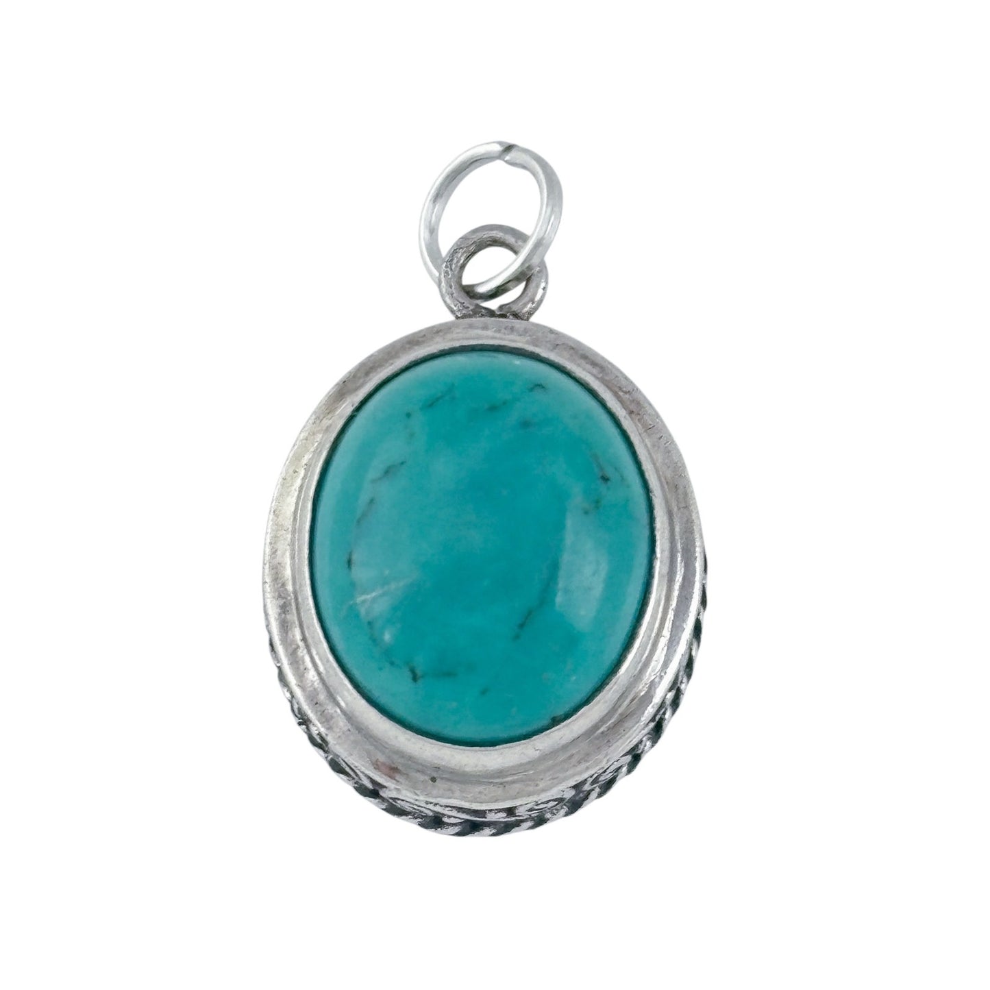 Vintage Sterling Silver 925 Turquoise Pendant