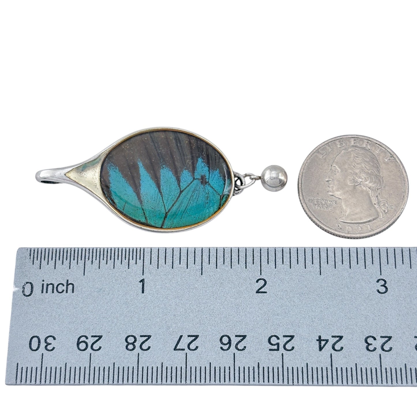Vintage Barbra Bosco Sterling Silver 925 Morpho Butterfly Pendant