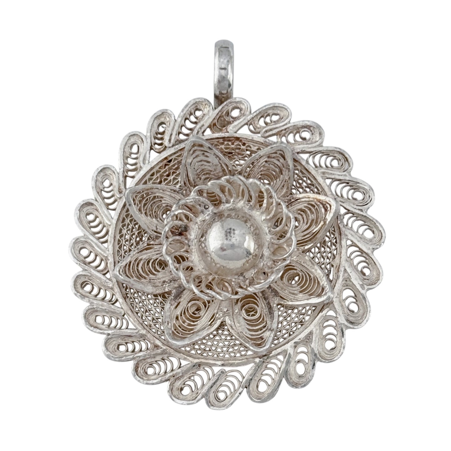 Vintage Sterling Silver 925 Filigree Pendant