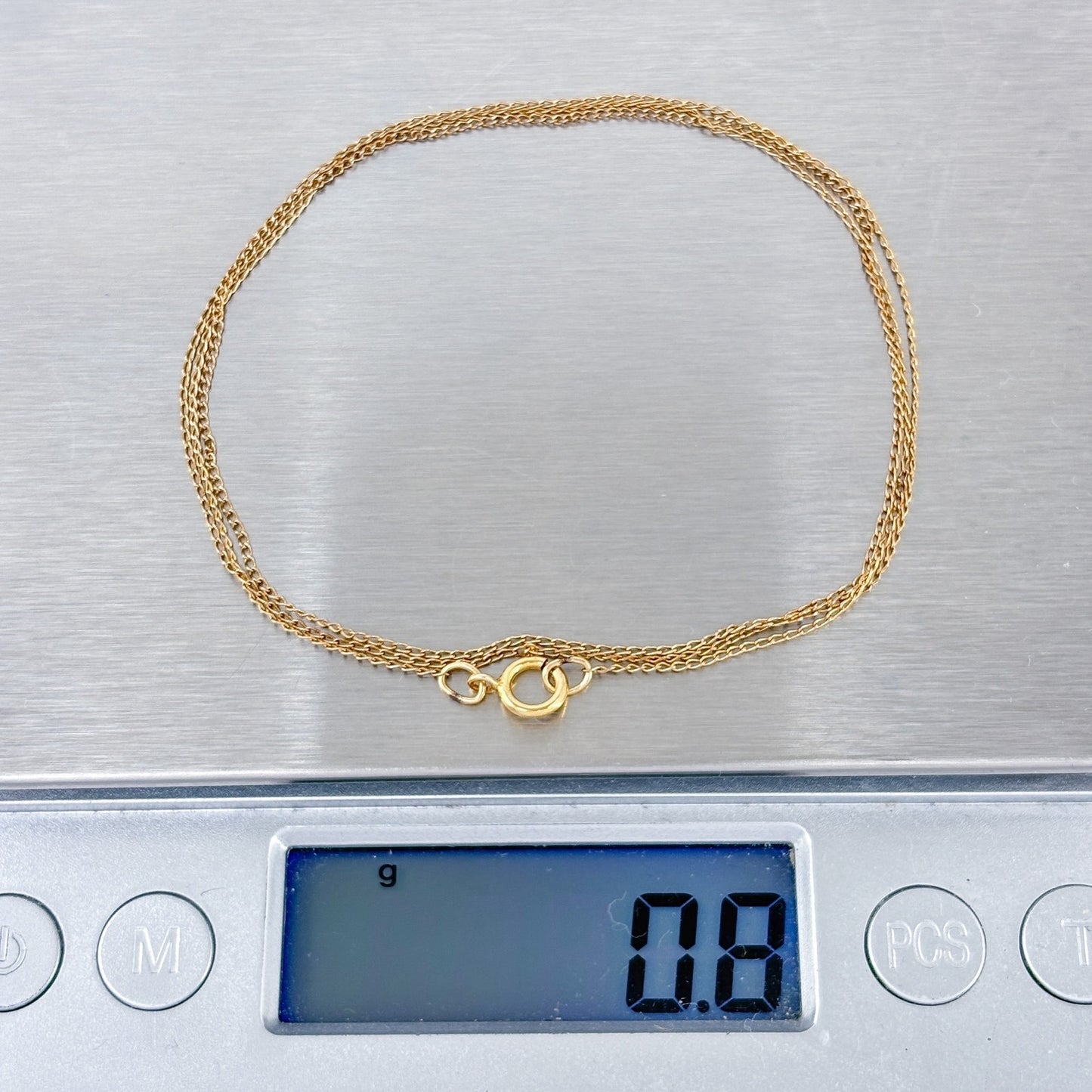 Vintage 1/20 14K Yellow Gold Filled Curb Link Chain Necklace 21.5"
