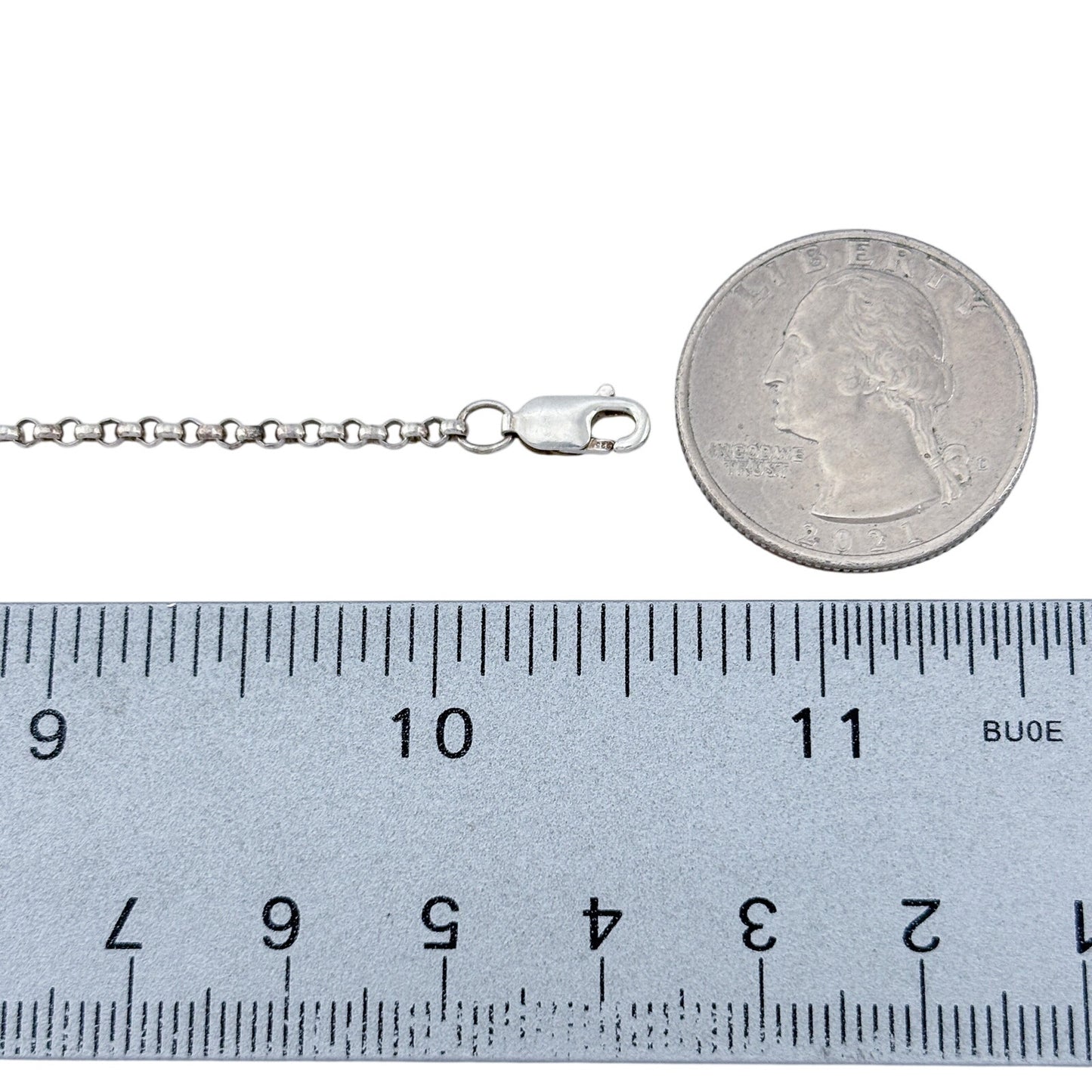 Vintage Sterling Silver 925 Box Chain Anklet 10.5"