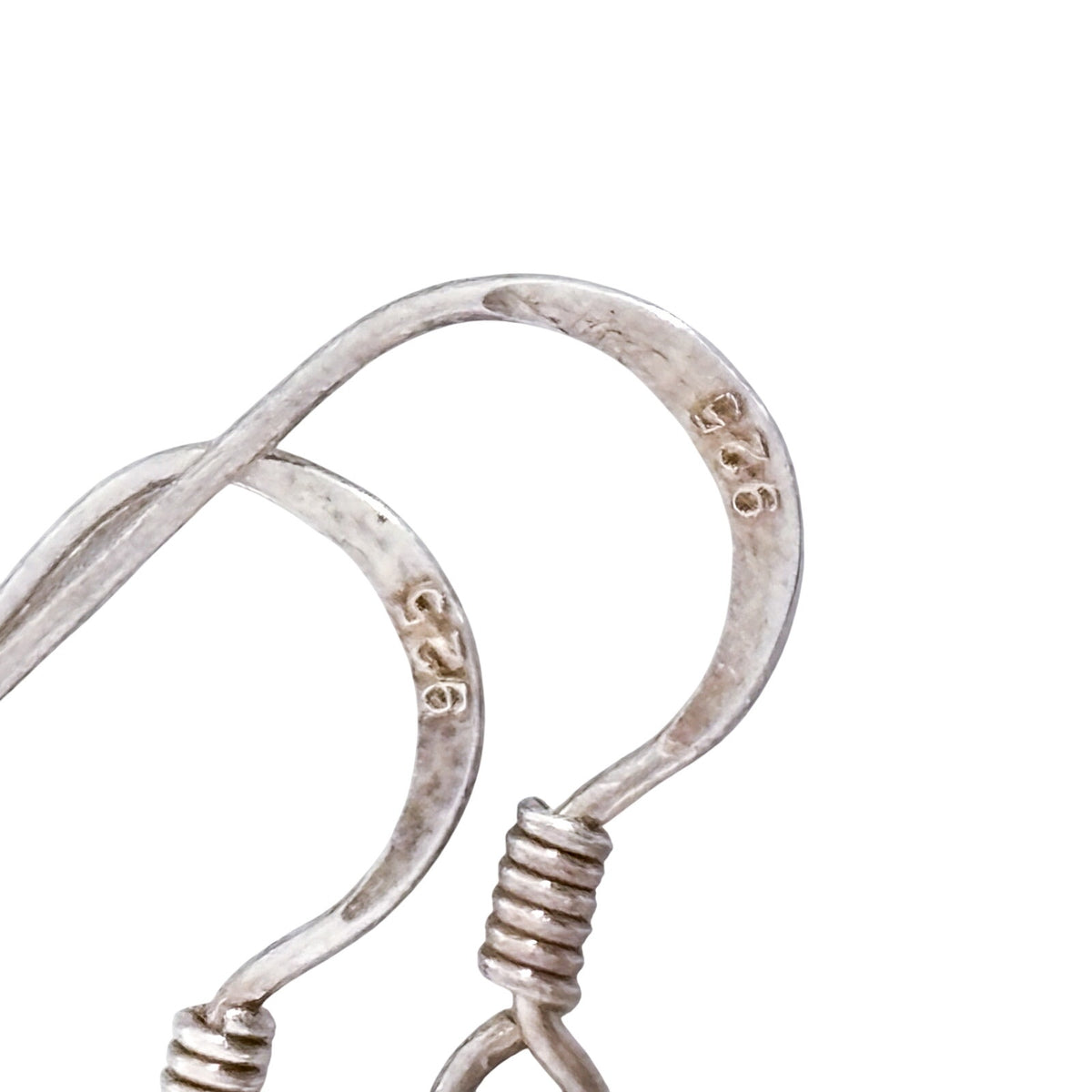 Vintage Sterling Silver 925 Gold Tone Clover Dangle Earrings