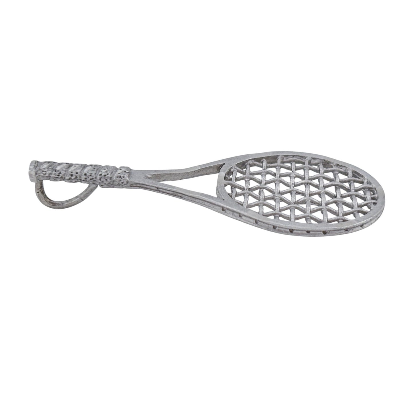 Vintage Sterling Silver 925 Tennis Racket Pendant