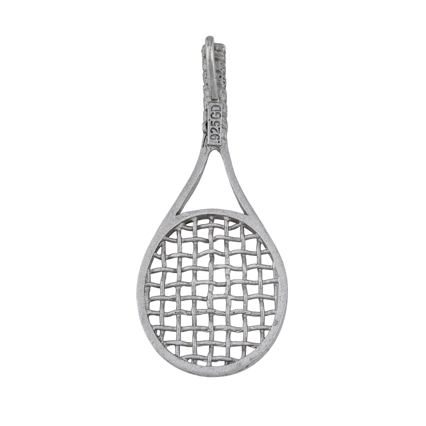 Vintage Sterling Silver 925 Tennis Racket Pendant