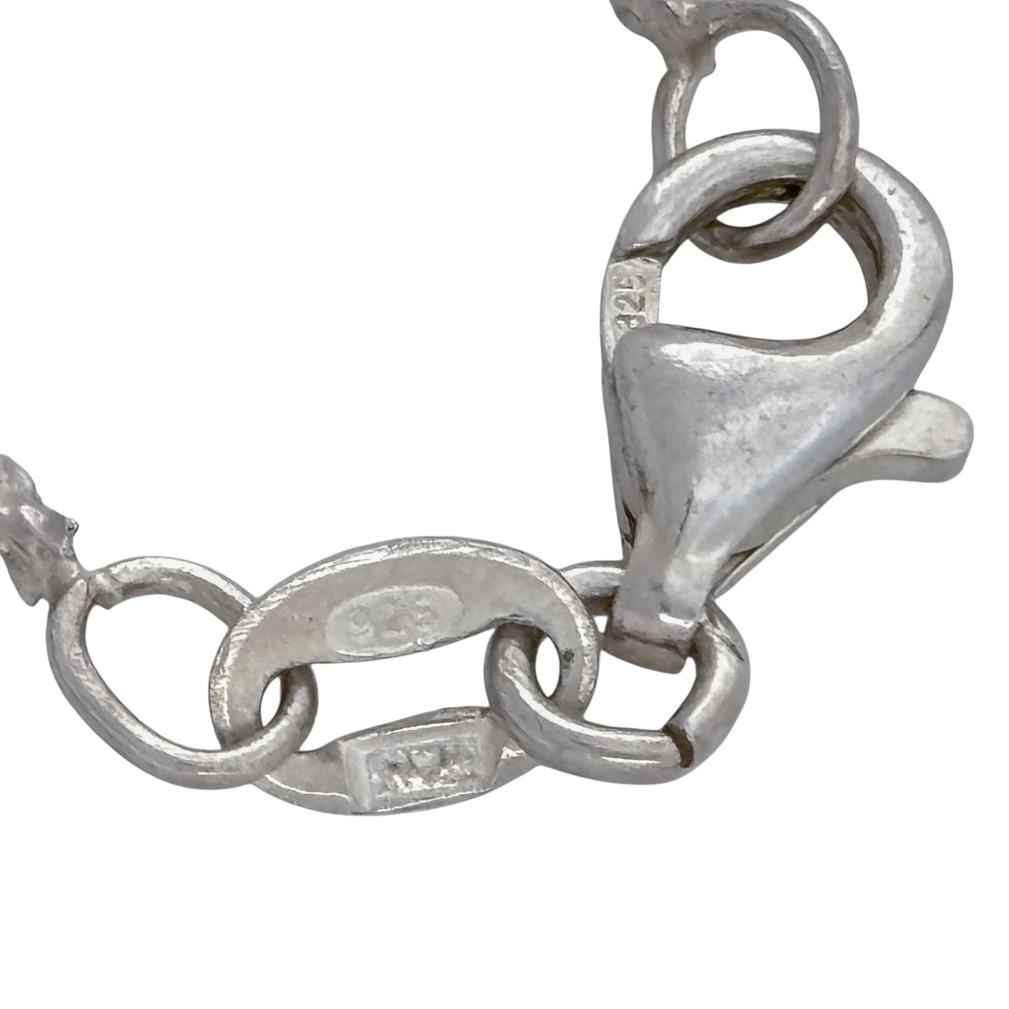 Vintage Sterling Silver 925 Bead Lariat Necklace 16"