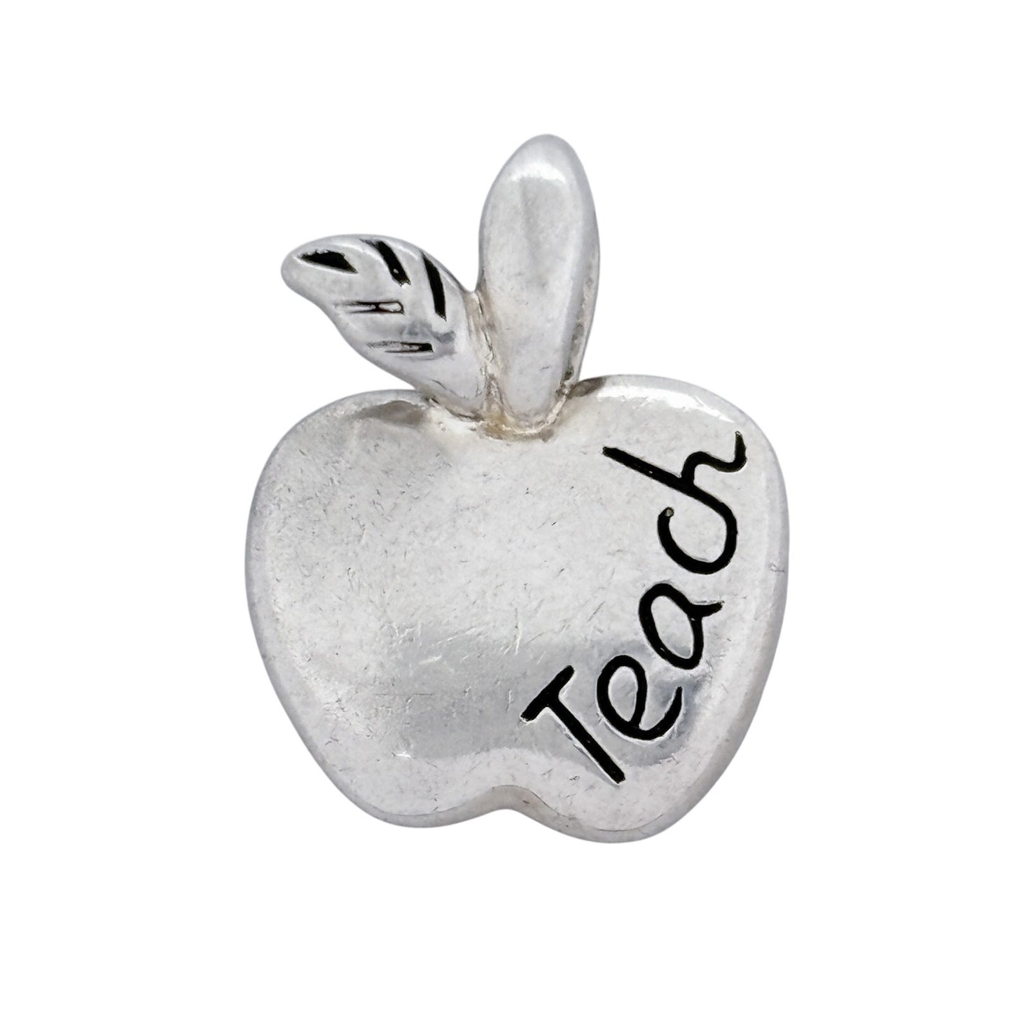 Vintage Sterling Silver 925 Teacher Apple Charm