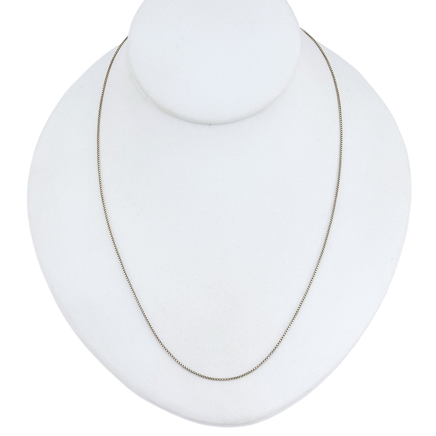Vintage Italian Gold-Tone Sterling Silver 925 Box Chain Necklace 19"