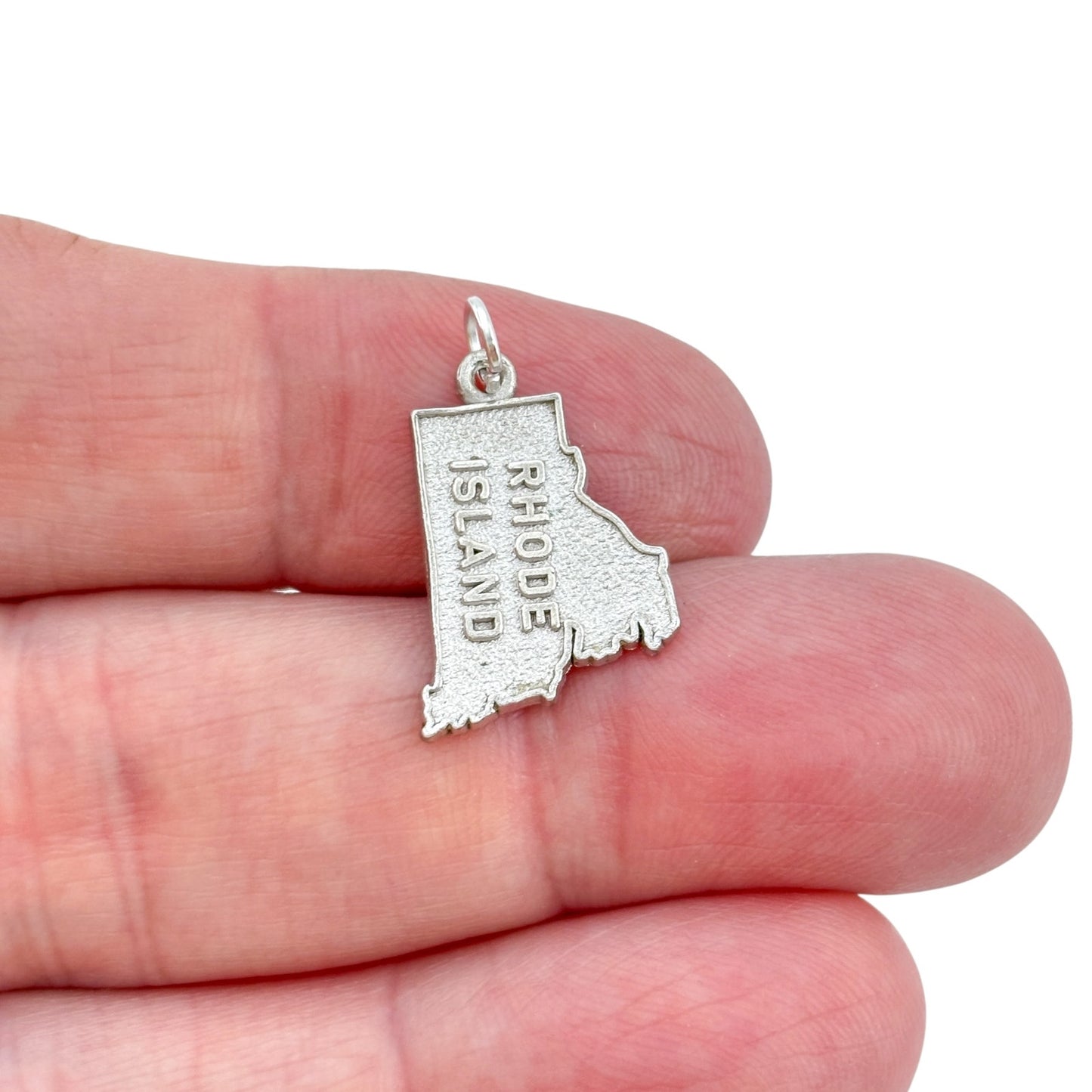 Vintage Sterling Silver 925 Rhode Island State Pendant