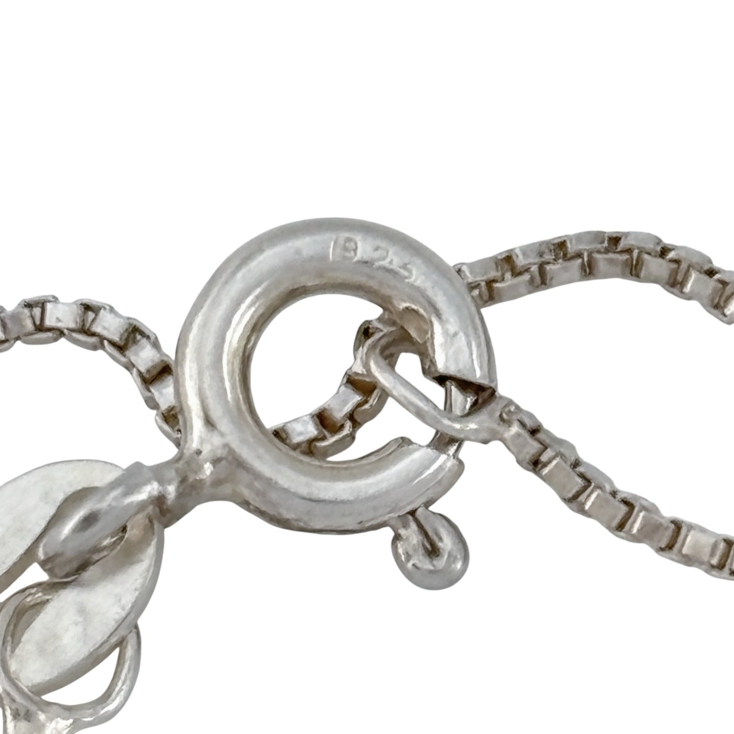 Vintage Italian Sterling Silver 925 Box Chain Necklace 16"