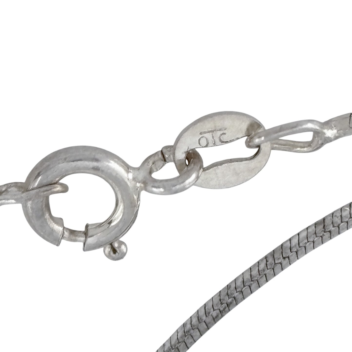 Vintage Italian Sterling Silver 925 Snake Chain Necklace 16"