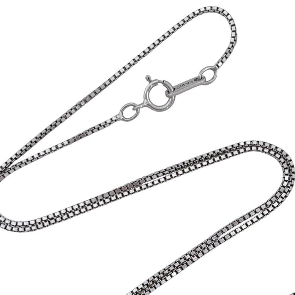 Vintage Sterling Silver 925 Box Link Chain Necklace 18"