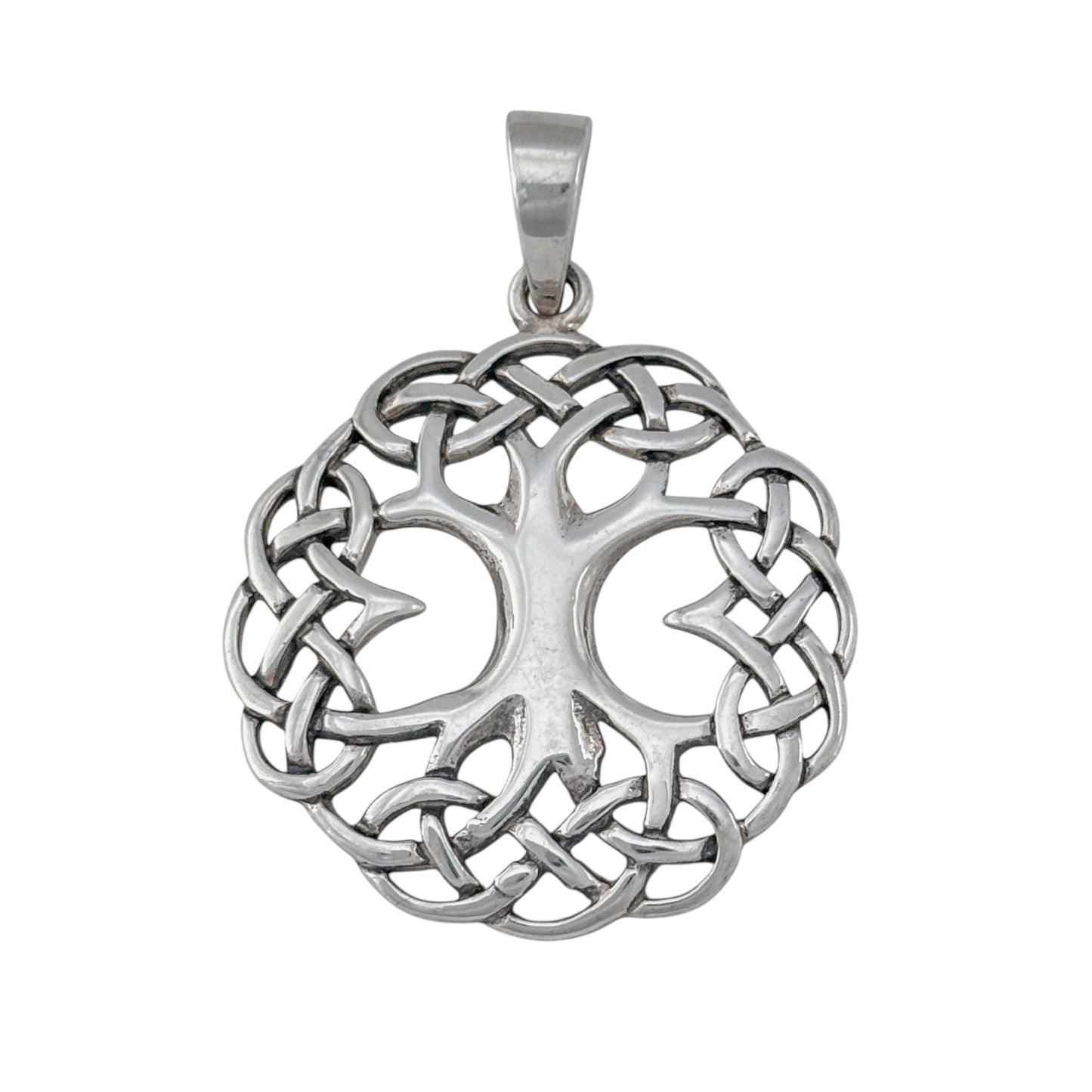 Vintage Sterling Silver 925 Tree of Life Celtic Pendant