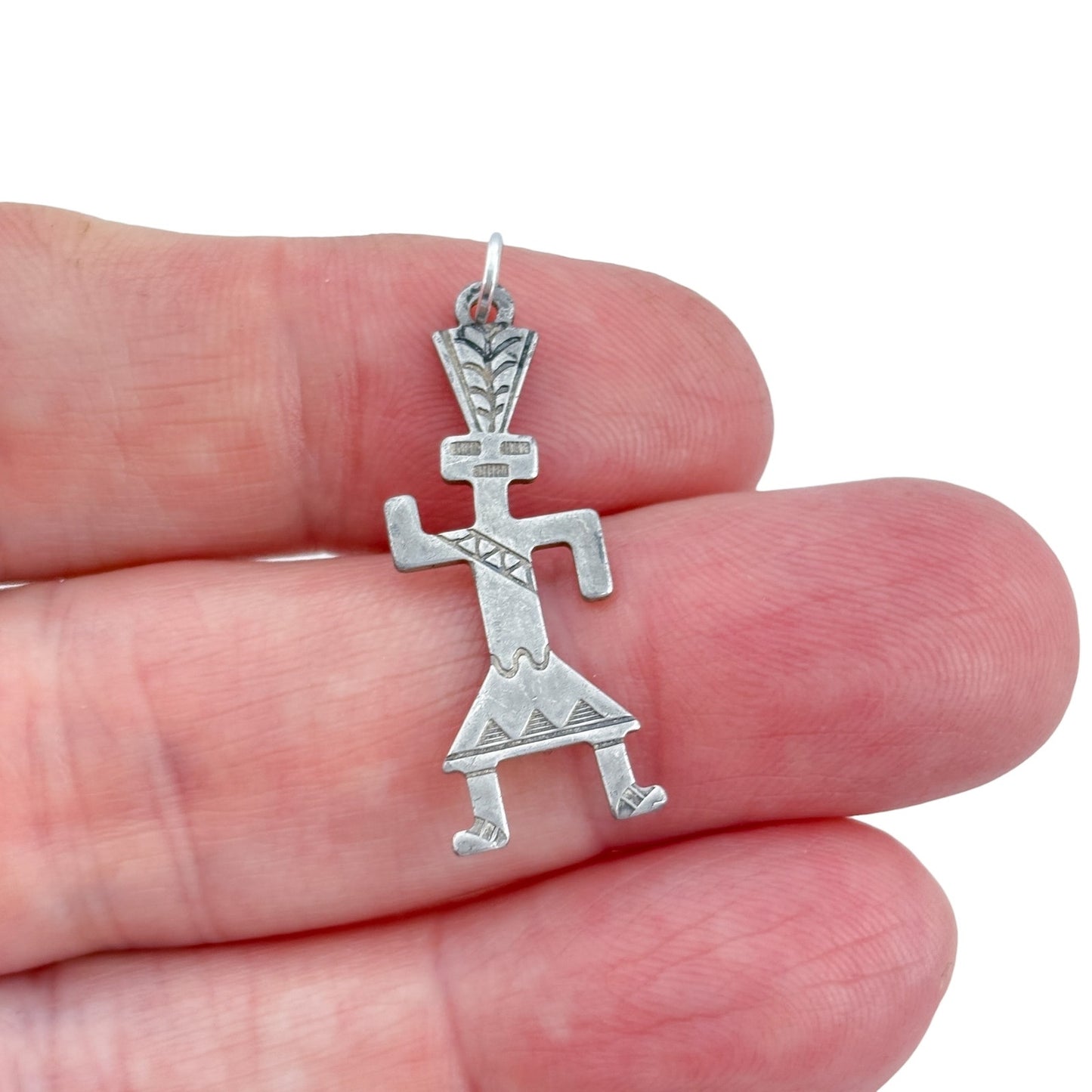 Vintage Sterling Silver 925 Kachina Doll Dancer Pendant