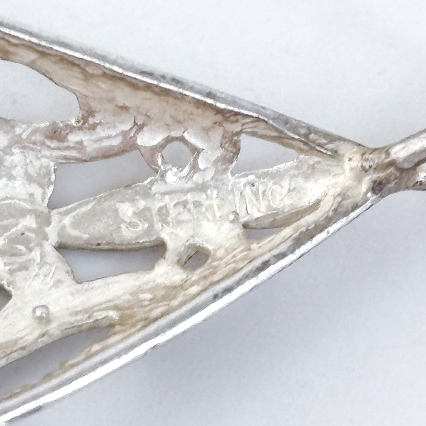 Vintage Sterling Silver 925 Teardrop Filigree Heart Pendant